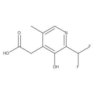 2-(Difluoromethyl)-3-hydroxy-5-methylpyridine-4-acetic acid结构式