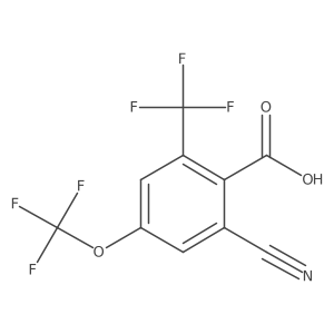 Benzoic acid, 2-cyano-4-(trifluoromethoxy)-6-(trifluoromethyl)-结构式