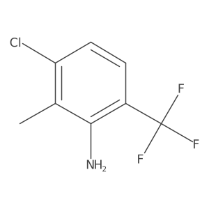 3-Chloro-2-methyl-6-(trifluoromethyl)aniline结构式