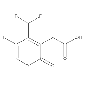 2-(4-(Difluoromethyl)-2-hydroxy-5-iodopyridin-3-yl)acetic acid结构式