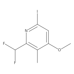 2-(Difluoromethyl)-6-iodo-4-methoxy-3-methylpyridine Structure