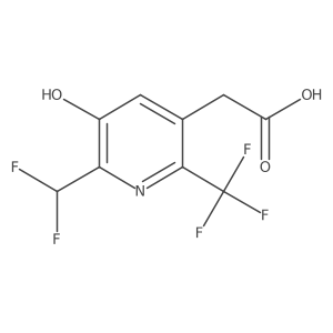 2-(Difluoromethyl)-3-hydroxy-6-(trifluoromethyl)pyridine-5-acetic acid结构式