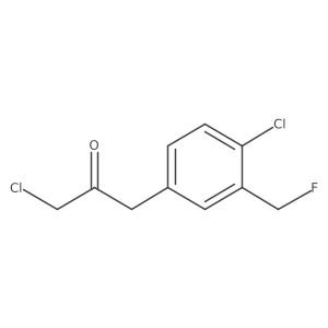 1-Chloro-3-(4-chloro-3-(fluoromethyl)phenyl)propan-2-one Structure