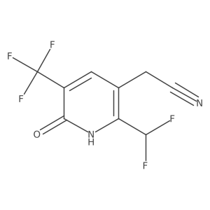 2-(Difluoromethyl)-6-hydroxy-5-(trifluoromethyl)pyridine-3-acetonitrile结构式