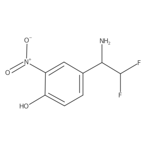4-(1-Amino-2,2-difluoroethyl)-2-nitrophenol Structure