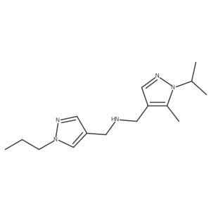 {[5-methyl-1-(propan-2-yl)-1H-pyrazol-4-yl]methyl}[(1-propyl-1H-pyrazol-4-yl)methyl]amine Structure