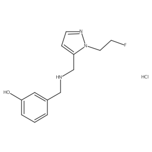 3-[[[2-(2-Fluoroethyl)pyrazol-3-yl]methylamino]methyl]phenol;hydrochloride结构式