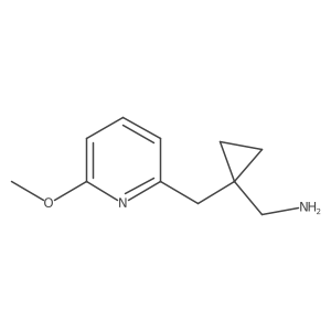 {1-[(6-Methoxypyridin-2-yl)methyl]cyclopropyl}methanamine结构式