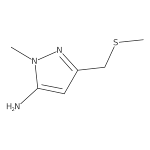 1-methyl-3-[(methylsulfanyl)methyl]-1H-pyrazol-5-amine Structure