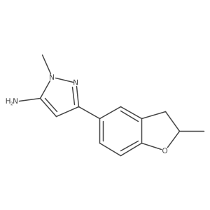 1-methyl-3-(2-methyl-2,3-dihydro-1-benzofuran-5-yl)-1H-pyrazol-5-amine Structure