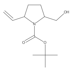 cis-1-Boc-2-hydroxymethyl-5-vinyl-pyrrolidine Structure