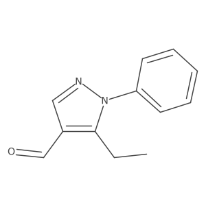 5-Ethyl-1-phenyl-1H-pyrazole-4-carbaldehyde结构式