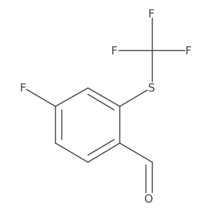 4-Fluoro-2-((trifluoromethyl)thio)benzaldehyde结构式