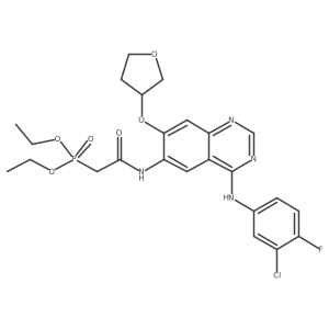 Diethyl (2-((4-((3-chloro-4-fluorophenyl)amino)-7-((tetrahydrofuran-3-yl)oxy)quinazolin-6-yl)amino)-2-oxoethyl)phosphonate结构式