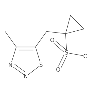1-[(4-Methyl-1,2,3-thiadiazol-5-yl)methyl]cyclopropane-1-sulfonyl chloride Structure
