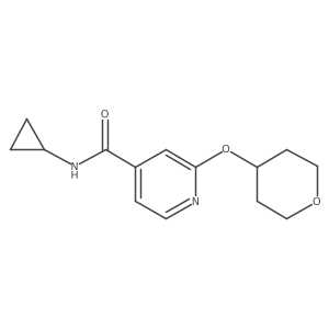 N-cyclopropyl-2-((tetrahydro-2H-pyran-4-yl)oxy)isonicotinamide结构式