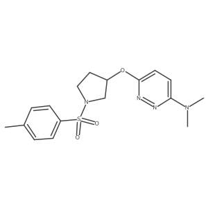 N,N-dimethyl-6-((1-tosylpyrrolidin-3-yl)oxy)pyridazin-3-amine Structure