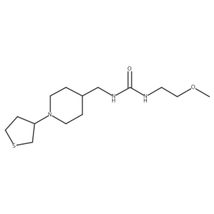 1-(2-Methoxyethyl)-3-((1-(tetrahydrothiophen-3-yl)piperidin-4-yl)methyl)urea结构式