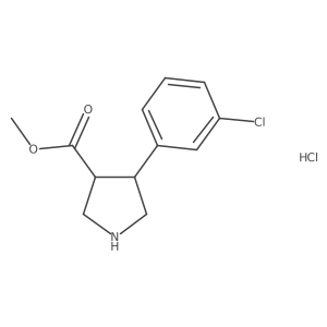 trans-Methyl 4-(3-chlorophenyl)pyrrolidine-3-carboxylate-hcl Structure