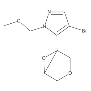 4-Bromo-5-{3,6-dioxabicyclo[3.1.0]hexan-1-yl}-1-(methoxymethyl)-1H-pyrazole Structure