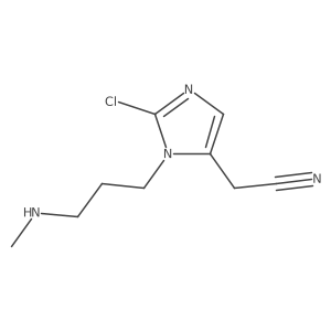 2-{2-chloro-1-[3-(methylamino)propyl]-1H-imidazol-5-yl}acetonitrile结构式