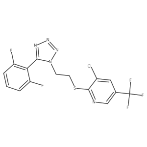 3-chloro-2-({2-[5-(2,6-difluorophenyl)-1H-1,2,3,4-tetraazol-1-yl]ethyl}sulfanyl)-5-(trifluoromethyl)pyridine Structure