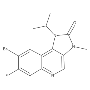 BrC1=CC=2C3=C(C=NC=2C=C1F)N(C(N3C(C)C)=O)C结构式