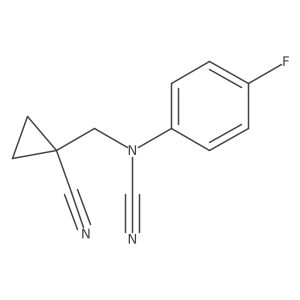 1-{[Cyano(4-fluorophenyl)amino]methyl}cyclopropane-1-carbonitrile Structure