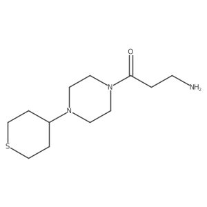 3-amino-1-(4-(tetrahydro-2H-thiopyran-4-yl)piperazin-1-yl)propan-1-one结构式