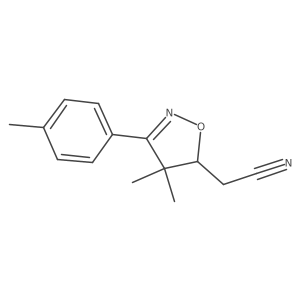 2-(4,4-Dimethyl-3-(p-tolyl)-4,5-dihydroisoxazol-5-yl)acetonitrile Structure