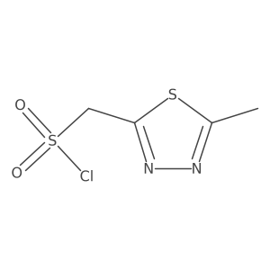 (5-Methyl-1,3,4-thiadiazol-2-yl)methanesulfonyl chloride结构式