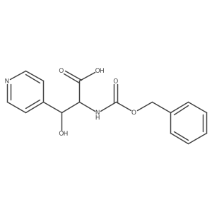 2-{[(Benzyloxy)carbonyl]amino}-3-hydroxy-3-(pyridin-4-yl)propanoic acid结构式