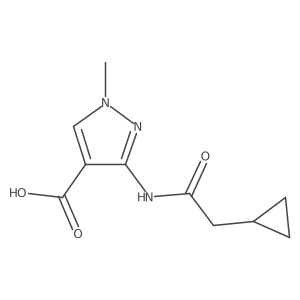 3-(2-cyclopropylacetamido)-1-methyl-1H-pyrazole-4-carboxylic acid结构式
