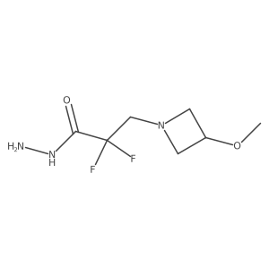 2,2-Difluoro-3-(3-methoxyazetidin-1-yl)propanehydrazide结构式