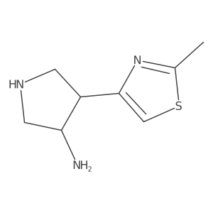 4-(2-Methyl-1,3-thiazol-4-yl)pyrrolidin-3-amine Structure