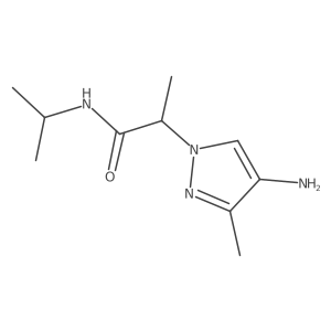 2-(4-amino-3-methyl-1H-pyrazol-1-yl)-N-(propan-2-yl)propanamide结构式
