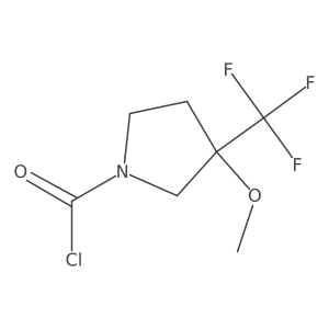 3-Methoxy-3-(trifluoromethyl)pyrrolidine-1-carbonyl chloride Structure