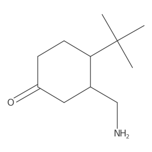 3-(Aminomethyl)-4-tert-butylcyclohexan-1-one结构式