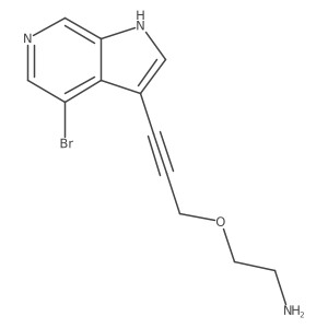 2-[(3-{4-bromo-1H-pyrrolo[2,3-c]pyridin-3-yl}prop-2-yn-1-yl)oxy]ethan-1-amine结构式