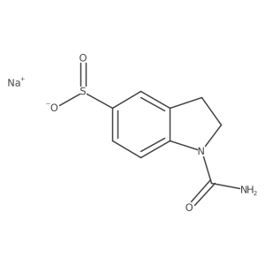 sodium 1-carbamoyl-2,3-dihydro-1H-indole-5-sulfinate结构式