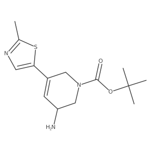 Tert-butyl 3-amino-5-(2-methyl-1,3-thiazol-5-yl)-1,2,3,6-tetrahydropyridine-1-carboxylate结构式