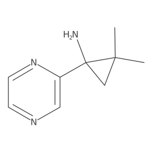 2,2-Dimethyl-1-(pyrazin-2-yl)cyclopropan-1-amine Structure