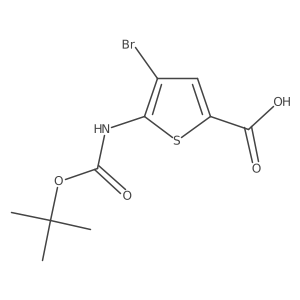 4-Bromo-5-{[(tert-butoxy)carbonyl]amino}thiophene-2-carboxylic acid Structure