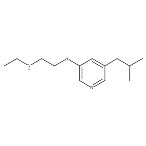 Ethyl(2-{[5-(2-methylpropyl)pyridin-3-yl]sulfanyl}ethyl)amine结构式