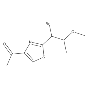 1-[2-(1-Bromo-2-methoxypropyl)-1,3-thiazol-4-yl]ethan-1-one结构式