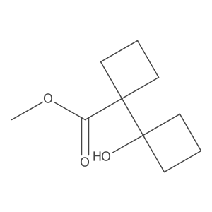 Methyl 1-(1-hydroxycyclobutyl)cyclobutane-1-carboxylate结构式