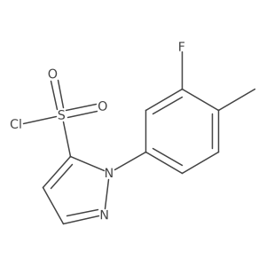 1-(3-fluoro-4-methylphenyl)-1H-pyrazole-5-sulfonyl chloride结构式