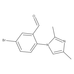 5-bromo-2-(2,4-dimethyl-1H-imidazol-1-yl)benzaldehyde结构式