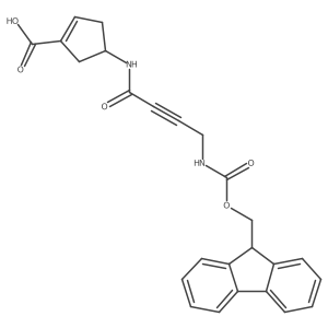 4-[4-({[(9H-fluoren-9-yl)methoxy]carbonyl}amino)but-2-ynamido]cyclopent-1-ene-1-carboxylic acid结构式