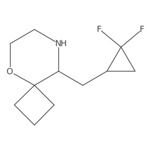 9-[(2,2-Difluorocyclopropyl)methyl]-5-oxa-8-azaspiro[3.5]nonane结构式